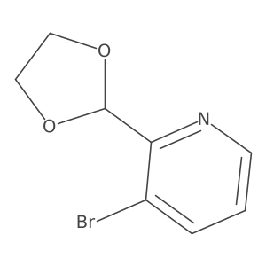 3-Bromo-2-(1,3-dioxolan-2-yl)pyridine结构式