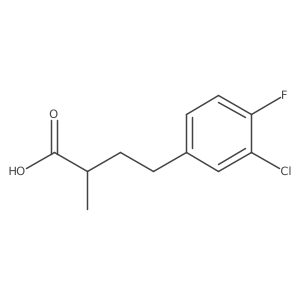 4-(3-Chloro-4-fluorophenyl)-2-methylbutanoic acid结构式