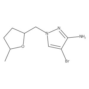 4-bromo-1-[(5-methyloxolan-2-yl)methyl]-1H-pyrazol-3-amine Structure