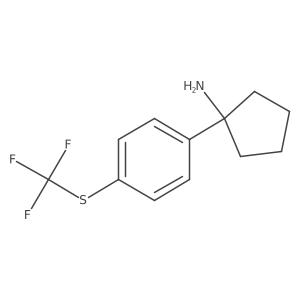 1-{4-[(Trifluoromethyl)sulfanyl]phenyl}cyclopentan-1-amine Structure