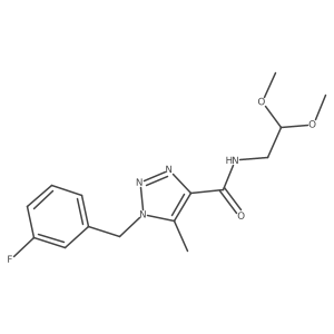 N-(2,2-dimethoxyethyl)-1-(3-fluorobenzyl)-5-methyl-1H-1,2,3-triazole-4-carboxamide Structure