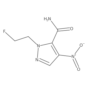 1-(2-fluoroethyl)-4-nitro-1H-pyrazole-5-carboxamide结构式
