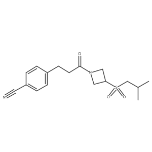 4-(3-(3-(Isobutylsulfonyl)azetidin-1-yl)-3-oxopropyl)benzonitrile结构式