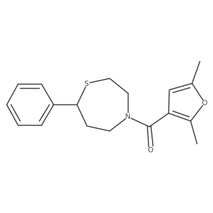 (2,5-Dimethylfuran-3-yl)(7-phenyl-1,4-thiazepan-4-yl)methanone Structure