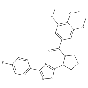3-(4-Fluorophenyl)-5-[1-(3,4,5-trimethoxybenzoyl)pyrrolidin-2-yl]-1,2,4-oxadiazole Structure