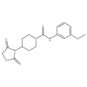 4-(2,4-dioxothiazolidin-3-yl)-N-(3-methoxyphenyl)piperidine-1-carboxamide Structure