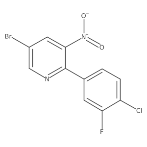 5-Bromo-2-(4-chloro-3-fluorophenyl)-3-nitropyridine结构式