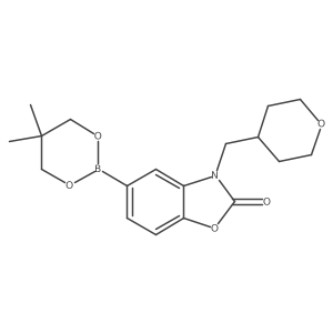 5-(5,5-Dimethyl-1,3,2-dioxaborinan-2-yl)-3-((tetrahydro-2H-pyran-4-yl)methyl)benzo[d]oxazol-2(3h)-one结构式