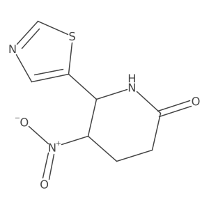 5-Nitro-6-(1,3-thiazol-5-yl)piperidin-2-one结构式
