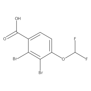 2,3-Dibromo-4-(difluoromethoxy)benzoic acid结构式