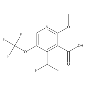 4-(Difluoromethyl)-2-methoxy-5-(trifluoromethoxy)nicotinic acid Structure