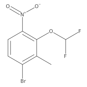 6-Bromo-2-difluoromethoxy-3-nitrotoluene结构式