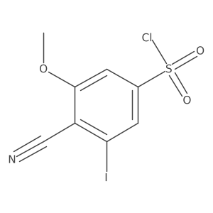 4-Cyano-3-iodo-5-methoxybenzenesulfonyl chloride Structure