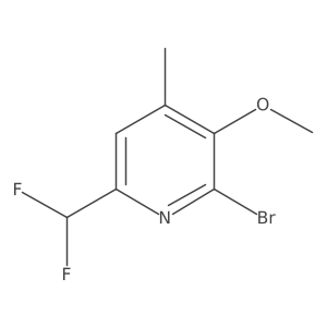 2-Bromo-6-(difluoromethyl)-3-methoxy-4-methylpyridine Structure