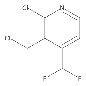 2-Chloro-3-(chloromethyl)-4-(difluoromethyl)pyridine Structure