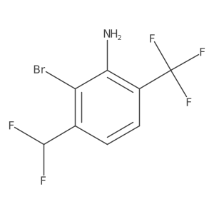 2-Bromo-3-(difluoromethyl)-6-(trifluoromethyl)aniline结构式