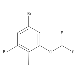 1,5-Dibromo-3-(difluoromethoxy)-2-methylbenzene结构式