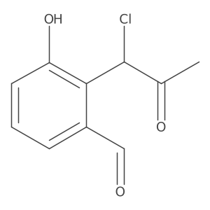 2-(1-Chloro-2-oxopropyl)-3-hydroxybenzaldehyde结构式