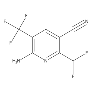 6-Amino-2-(difluoromethyl)-5-(trifluoromethyl)nicotinonitrile结构式