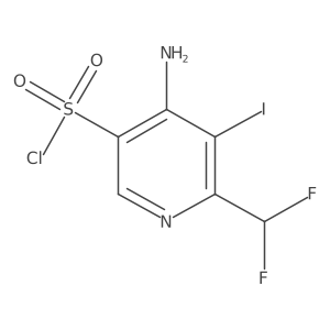 4-Amino-6-(difluoromethyl)-5-iodopyridine-3-sulfonyl chloride Structure