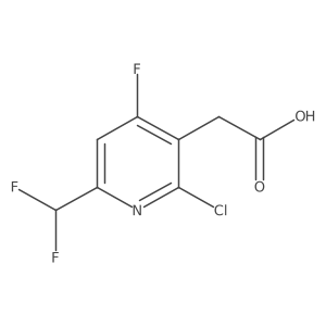 2-(2-Chloro-6-(difluoromethyl)-4-fluoropyridin-3-yl)acetic acid结构式