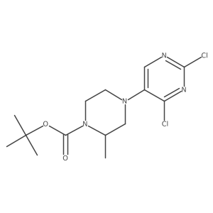 tert-Butyl (R)-4-(2,4-dichloropyrimidin-5-yl)-2-methylpiperazine-1-carboxylate结构式