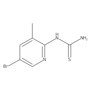 N-(5-Bromo-3-methyl-2-pyridyl)thiourea结构式