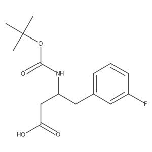 3-(Boc-amino)-4-(3-fluorophenyl)butyric Acid结构式