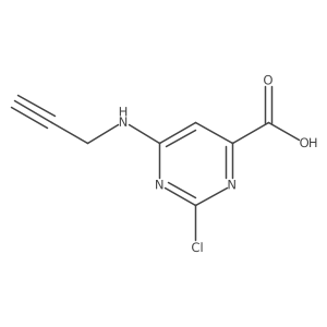 2-Chloro-6-[(prop-2-yn-1-yl)amino]pyrimidine-4-carboxylic acid结构式