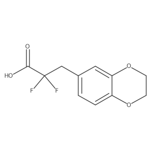 3-(2,3-Dihydro-1,4-benzodioxin-6-yl)-2,2-difluoropropanoic acid结构式