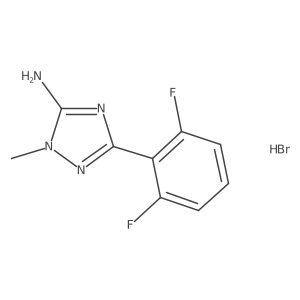 3-(2,6-difluorophenyl)-1-methyl-1H-1,2,4-triazol-5-amine hydrobromide结构式