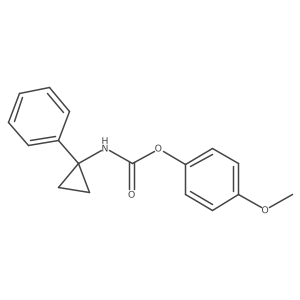 N-(1-phenylcyclopropyl)carbamic acid 4-methoxyphenyl ester Structure