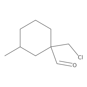 1-(Chloromethyl)-3-methylcyclohexane-1-carbaldehyde结构式