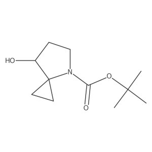 tert-Butyl 7-hydroxy-4-azaspiro[2.4]heptane-4-carboxylate结构式