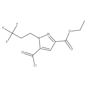 Ethyl 5-carbonochloridoyl-1-(3,3,3-trifluoropropyl)pyrazole-3-carboxylate Structure