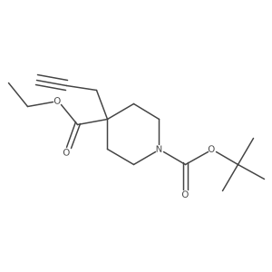 1-Tert-butyl 4-ethyl 4-(prop-2-yn-1-yl)piperidine-1,4-dicarboxylate Structure