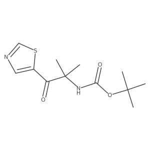 tert-butyl N-[2-methyl-1-oxo-1-(1,3-thiazol-5-yl)propan-2-yl]carbamate结构式