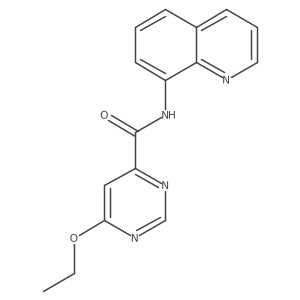 6-ethoxy-N-(quinolin-8-yl)pyrimidine-4-carboxamide结构式