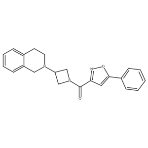 (3-(3,4-dihydroisoquinolin-2(1H)-yl)azetidin-1-yl)(5-phenylisoxazol-3-yl)methanone结构式