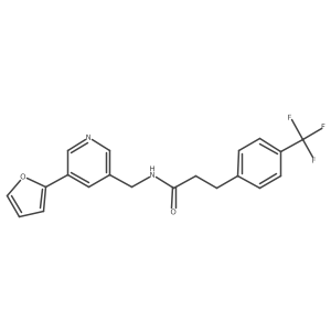 N-((5-(furan-2-yl)pyridin-3-yl)methyl)-3-(4-(trifluoromethyl)phenyl)propanamide Structure