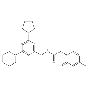 2-(4-methyl-6-oxopyrimidin-1(6H)-yl)-N-((4-morpholino-6-(pyrrolidin-1-yl)-1,3,5-triazin-2-yl)methyl)acetamide Structure