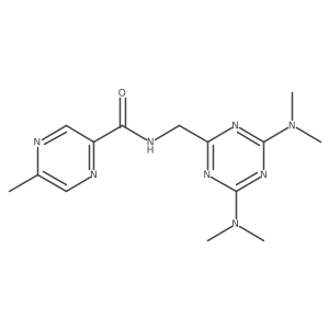 N-((4,6-bis(dimethylamino)-1,3,5-triazin-2-yl)methyl)-5-methylpyrazine-2-carboxamide Structure