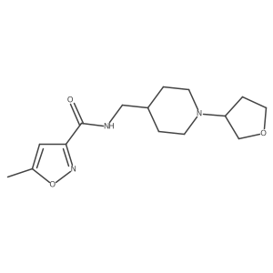 5-methyl-N-((1-(tetrahydrofuran-3-yl)piperidin-4-yl)methyl)isoxazole-3-carboxamide Structure
