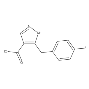5-[(4-Fluorophenyl)methyl]-1H-pyrazole-4-carboxylic acid Structure