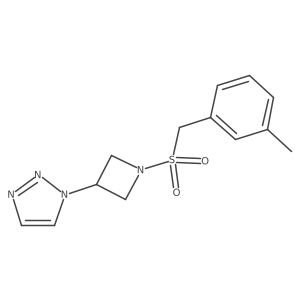 1-(1-((3-methylbenzyl)sulfonyl)azetidin-3-yl)-1H-1,2,3-triazole Structure