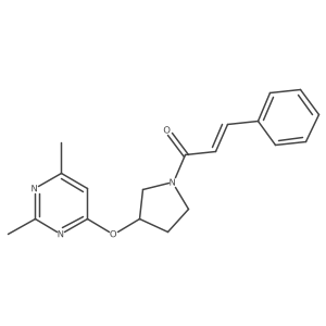 (2E)-1-{3-[(2,6-dimethylpyrimidin-4-yl)oxy]pyrrolidin-1-yl}-3-phenylprop-2-en-1-one Structure