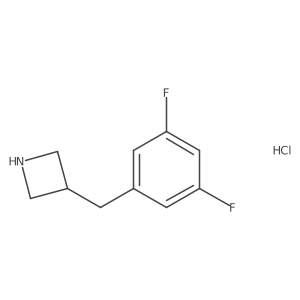 3-[(3,5-Difluorophenyl)methyl]azetidine hydrochloride结构式