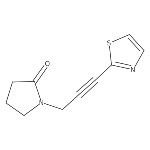 1-[3-(1,3-Thiazol-2-yl)prop-2-yn-1-yl]pyrrolidin-2-one Structure