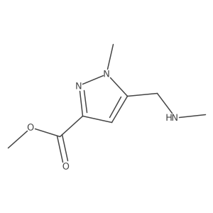 methyl 1-methyl-5-[(methylamino)methyl]-1H-pyrazole-3-carboxylate结构式