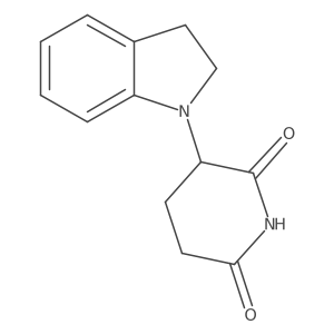 3-(2,3-dihydro-1H-indol-1-yl)-2,6-Piperidinedione结构式